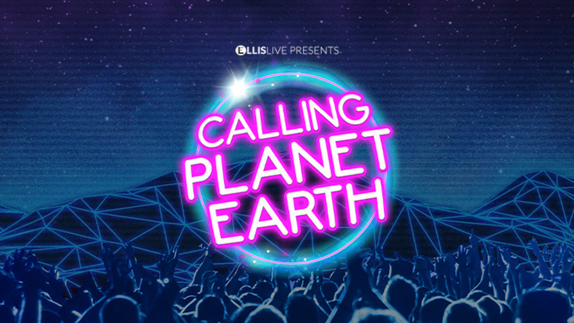 Neon Pink Calling Planet Earth Sign