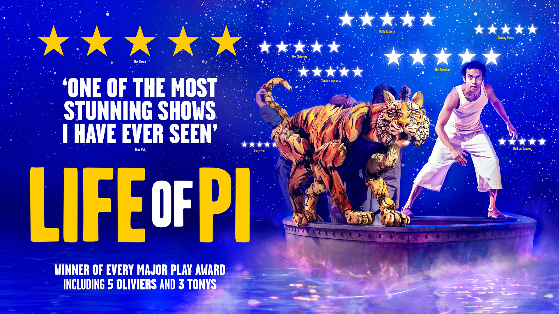 Life of Pi review – triumphant tiger burns bright in a stunning show, Theatre